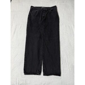 Levi's 94 Baggy Jeans Womens 34 Black Straight Leg Loose Fit High Rise 34x29